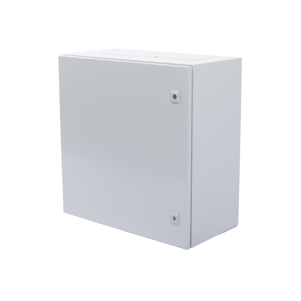 Gabinete de Acero IP66 Uso en Intemperie (600 x 600 x 300 mm) con Placa Trasera Interior Metálica y Compuerta Inferior Atornillable (Incluye Chapa y Llave T). - Imagen 2