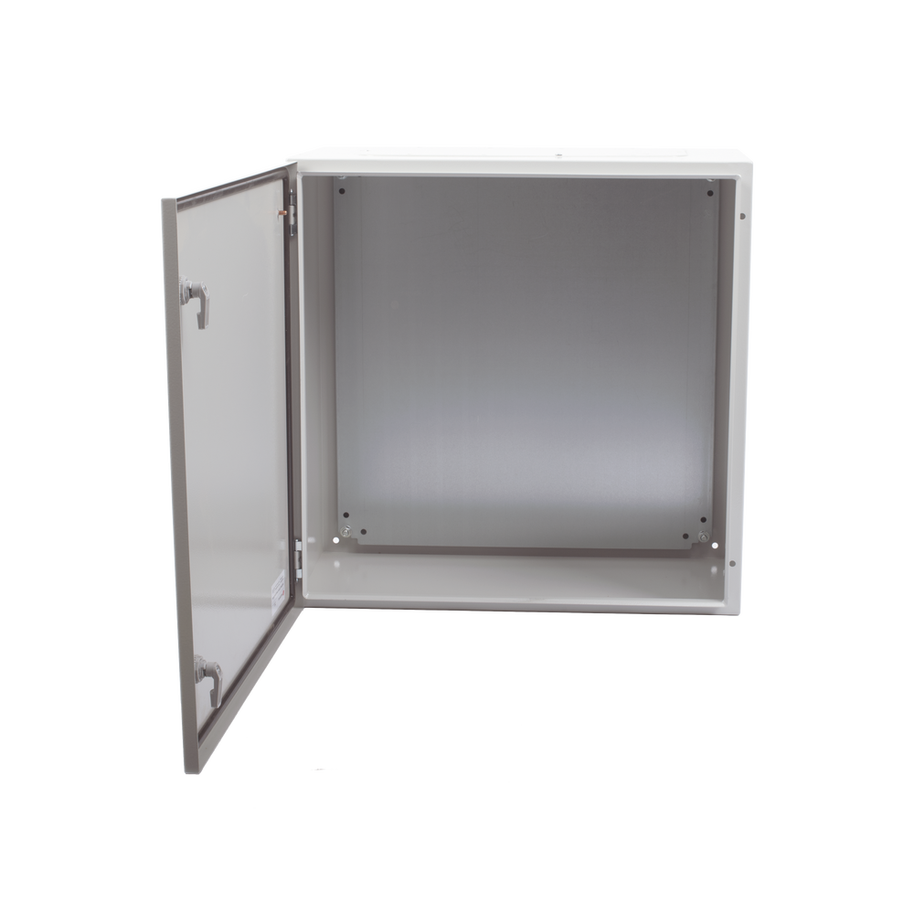 Gabinete de Acero IP66 Uso en Intemperie (600 x 600 x 300 mm) con Placa Trasera Interior Metálica y Compuerta Inferior Atornillable (Incluye Chapa y Llave T). - Imagen 4