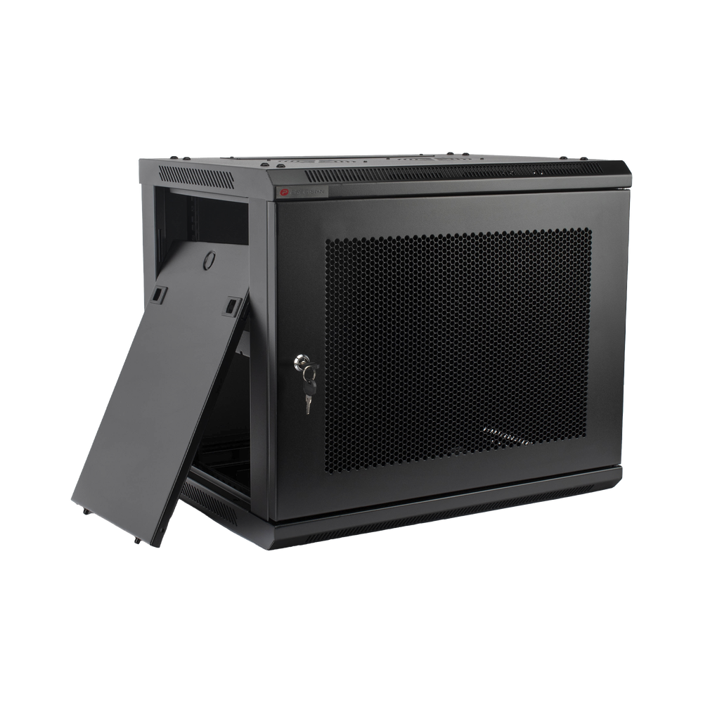 Gabinete PRECISION, Con Puerta Perforada, de 19in, 9UR, 450mm de Profundidad, Color Negro - Imagen 4