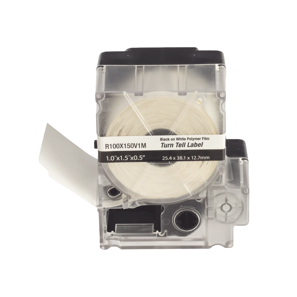 Casete de 100 Etiquetas Autolaminadas Turn-Tell, con Rotaci?n para Mejor Visibilidad, para Cables de Redes de Cobre o Fibra ?ptica, de 5.5 a 7.1 mm (0.22 a 0.28 pulgadas) de Di?metro