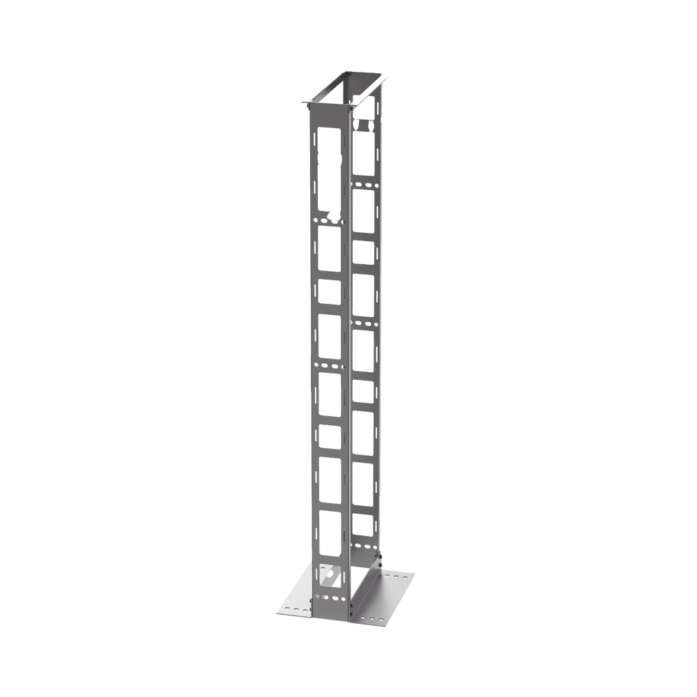 Rack de Dos Postes Estándar de 19 in, Rieles Numerados y Roscados #12-24, 6 in de Profundidad, Fabricado en Acero, 45 Unidades de Rack, Color Negro - Imagen 4