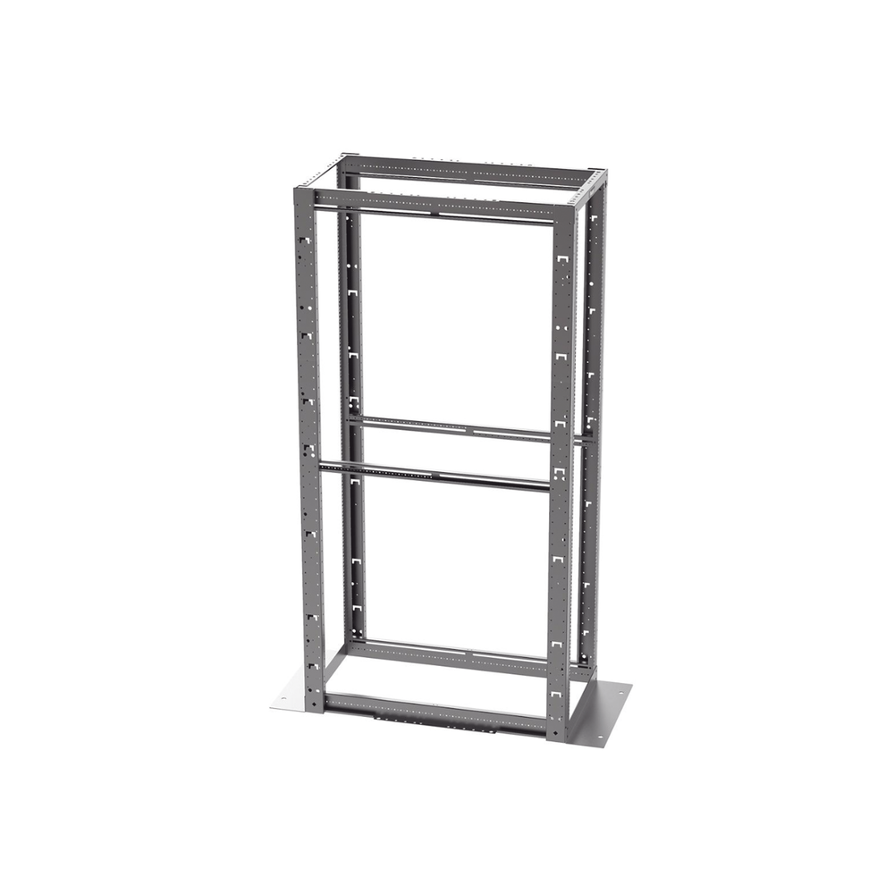 Rack de Cuatro Postes Estǭndar de 19", Rieles Con Orificio Para Tuerca Enjaulada, Profundidad Mǭxima de 41.5 in, 45 Unidades de Rack, Color Negro - Imagen 4