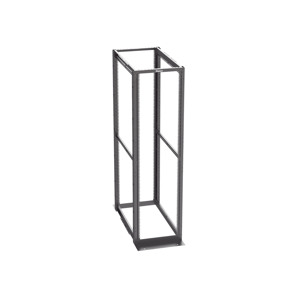 Rack de Cuatro Postes Estǭndar de 19", Rieles Con Orificio Para Tuerca Enjaulada, Profundidad Mǭxima de 41.5 in, 45 Unidades de Rack, Color Negro