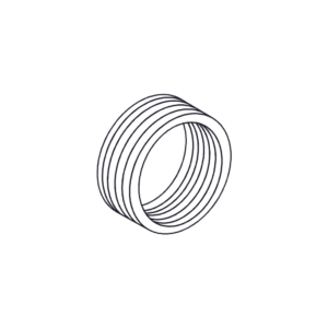 Reducción Bushing Aluminio de 1 1/2" a 1" / Con Recubrimiento de Uretano Purpura.