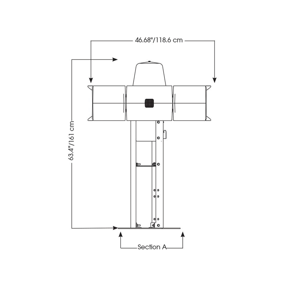 Placa de montaje para techo en Sirena ECLIPSE8 - Imagen 2