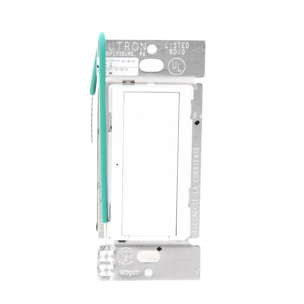 (RadioRA2) Switch on/off RRD-8S-DV-WH de doble voltaje, un solo polo 120V/, 8A/, 1/10HP 3A en motores, apaga y enciende iluminación ó motor, NO requiere cable neutro. - Imagen 5