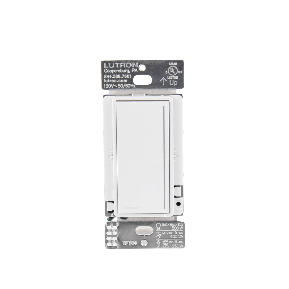 (RadioRa3) Atenuador táctil Sunnata Dimmer PRO color blanco, requiere cable neutro / soporta 250W LED - Imagen 4