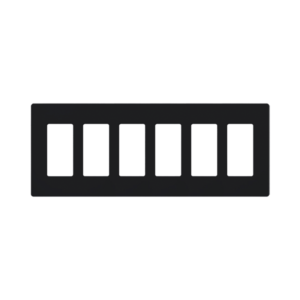 Placa 6 espacios pata dimmer o apagadores Lutron