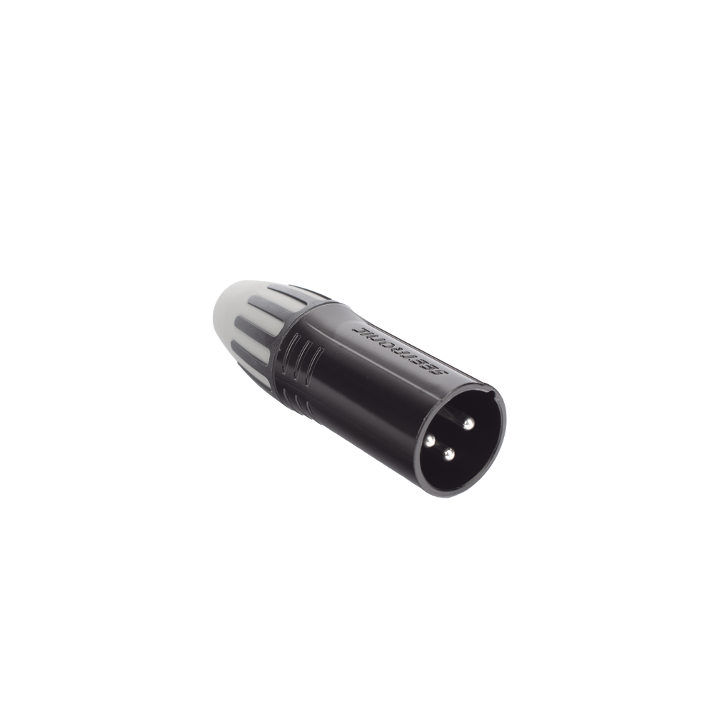 XLR conector de cable macho, carcasa enchapada en negro, contactos enchapados en plata - Imagen 3