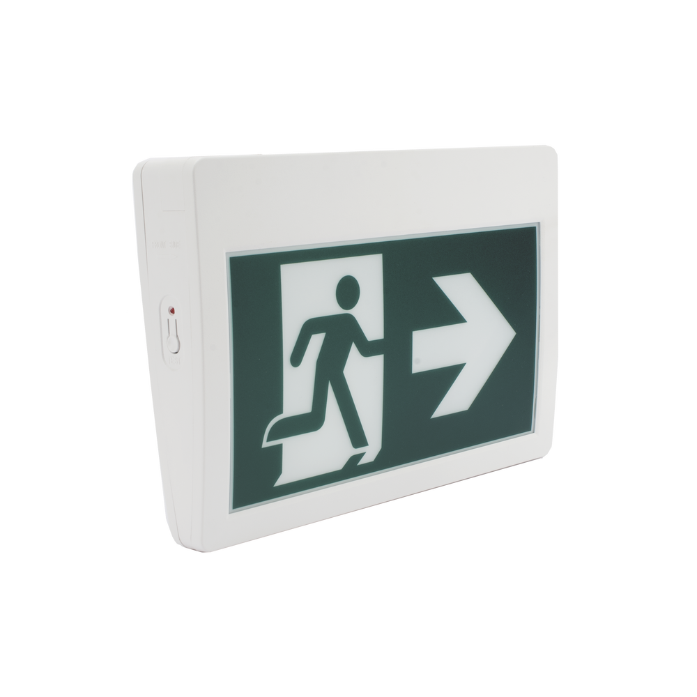 Letrero LED de Señalización de salida "Hombre Corriendo"/ Alto brillo / Uso en pared, lateral o techo / Batería de Respaldo Incluida con hasta 120 minutos de duracion - Imagen 3