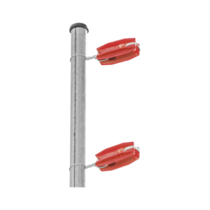 Aislador de color Rojo para postes de esquina de alta Resistencia con Anti UV de uso en cercos eléctricos