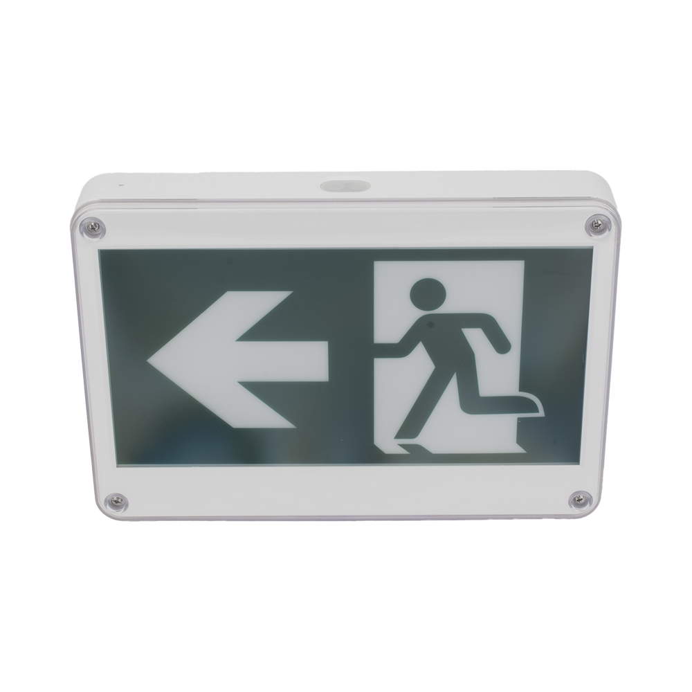 Letrero EXTERIOR de Señalización salida "Hombre Corriendo"/ Alto brillo / Uso en pared, lateral o techo / Batería de Respaldo Incluida con hasta 120 minutos de duración - Imagen 2
