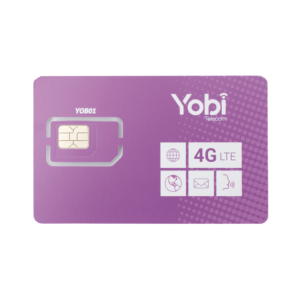 SIM Yobi para dispositivos móviles 3G/4G con recarga de 1GB cada mes durante 1 año de servicio (solo datos)