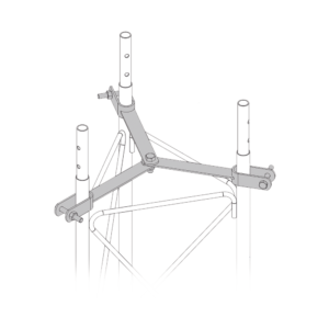 Brida para sujeci??n de retenida compatible con tramos STZ60G, Galvanizado por Inmersi??n en Caliente.