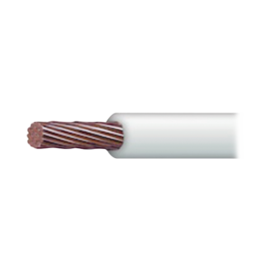 Cable Eléctrico 8 awg  color blanco,Conductor de cobre suave cableado. Aislamiento de PVC, autoextinguible. BOBINA 100 MTS