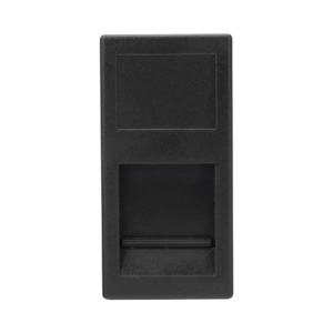 Medio M?dulo Color Negro con 1 Espacio para Jack Keystone con Guardapolvo para las Cajas de Escritorio Ofiblock y Teleblock / (K76/14)