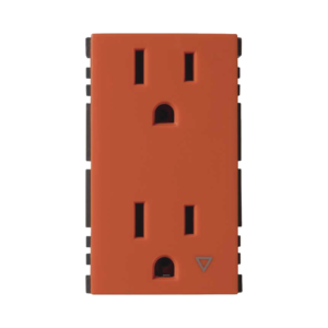 Toma de Corriente Dúplex / Tierra Aislada / 10A 127V / Embornamiento a Tornillo / Color Naranja / Simon 25 Plus