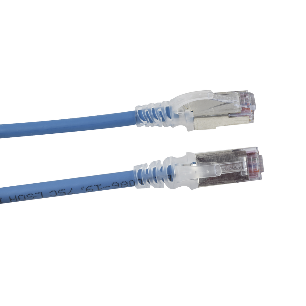 Patch Cord Skinny Cat6A Blindado S/FTP, 3.05 Metros (10 Pies), Di?metro Reducido 28 AWG, Color Azul - Imagen 2