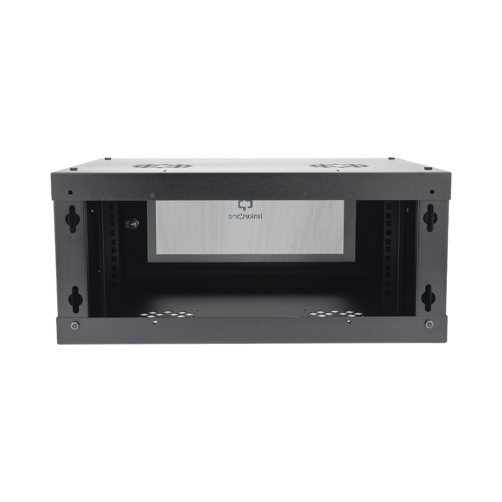 Gabinete de Pared con Puerta de Cristal Templado, 455 mm de Profundidad, 4U Rack de 19 in, Acero Reforzado - Imagen 4