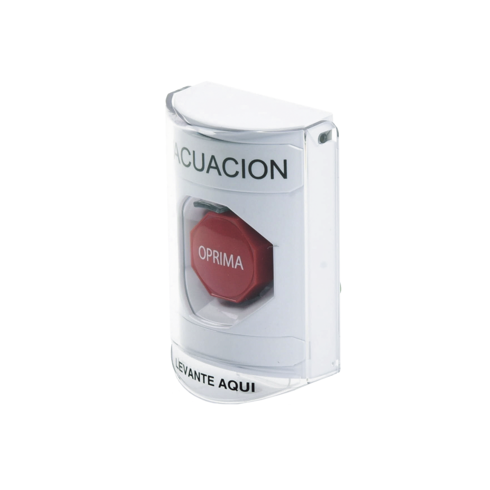 Botón de Evacuación, Cubierta de Policarbonato Súper Resistente de Superficie con Espaciador, Restablecimiento con Llave, Con Bocina de Advertencia - Imagen 4