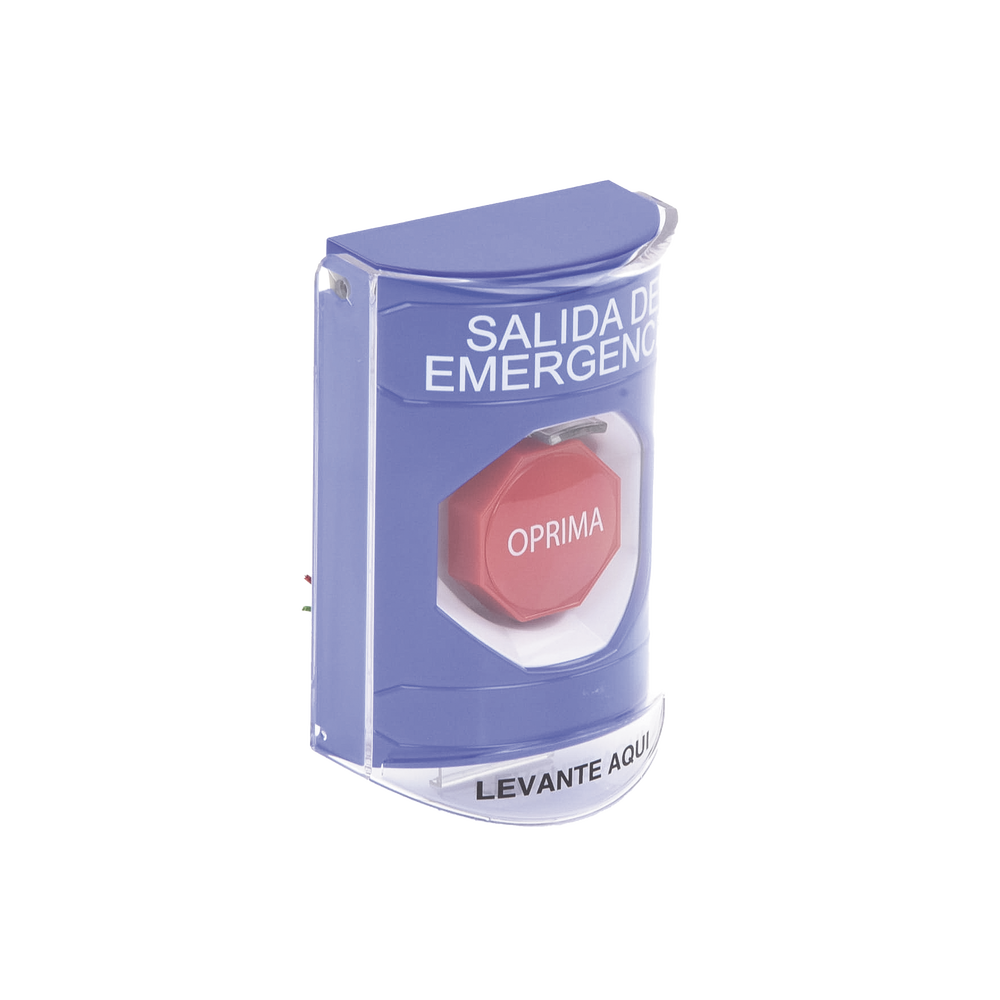 Botón de Salida de Emergencia, Texto en Español, Tapa Protectora de Policarbonato Súper Resistente, Restablecimiento con Llave - Imagen 5