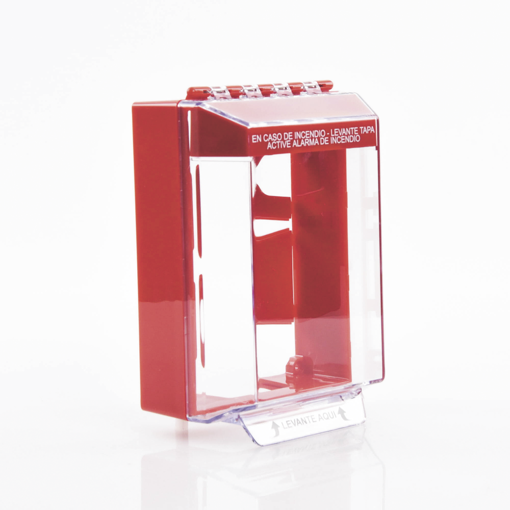 Cubierta Universal Transparente, de Bajo Perfil, con Espaciador, Texto de Incendio en Español, Notificación Audible y Visible - Imagen 3