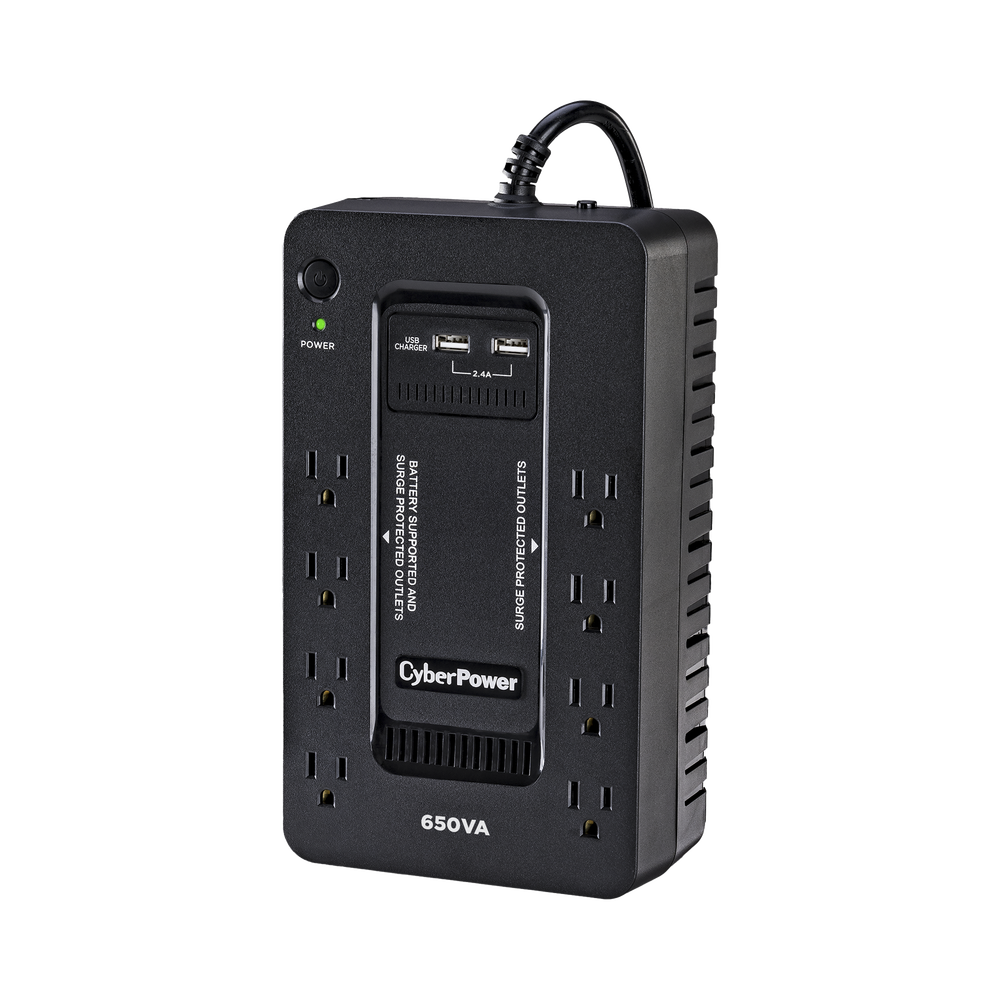 UPS de 650 VA/390 W, Topolog??a Standby con Modo Ahorrador ECO, Entrada 120 Vca NEMA 5-15P, Con 8 Tomas NEMA 5-15R - Imagen 2