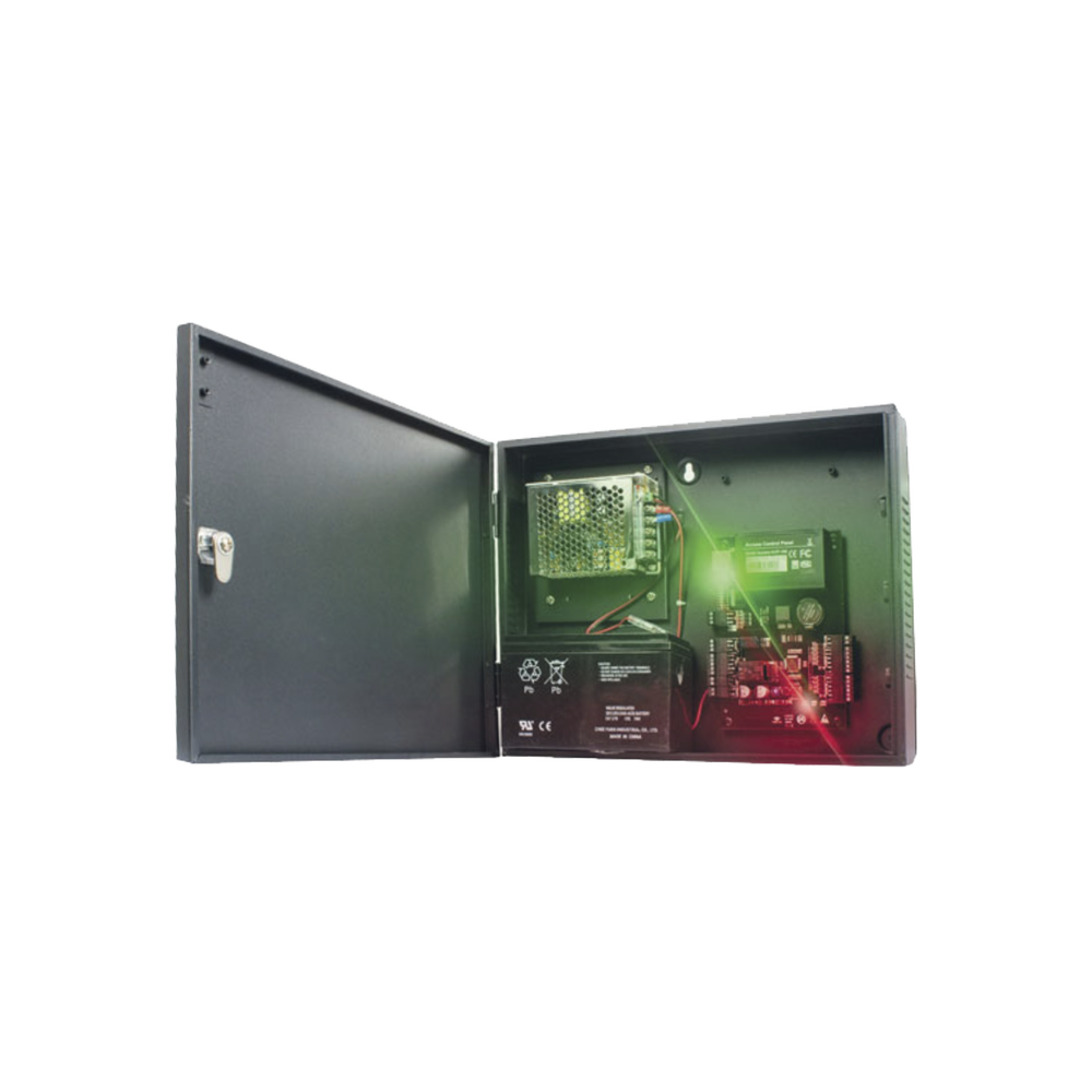 Panel de Control de Acceso 4 Puertas / 30,000 Tarjetas / TCP/IP RS485 / Gabinete y Fuente 12VCC 3A / Software ZKAccess 3.5