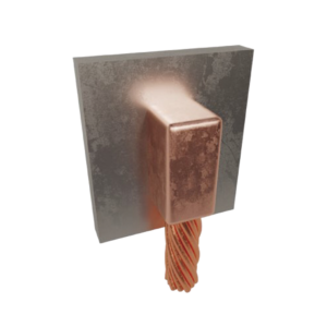 Molde para Soldadura Exotérmica para Cable 4/0 AWG a Superficie de Acero en Vertical a 90°