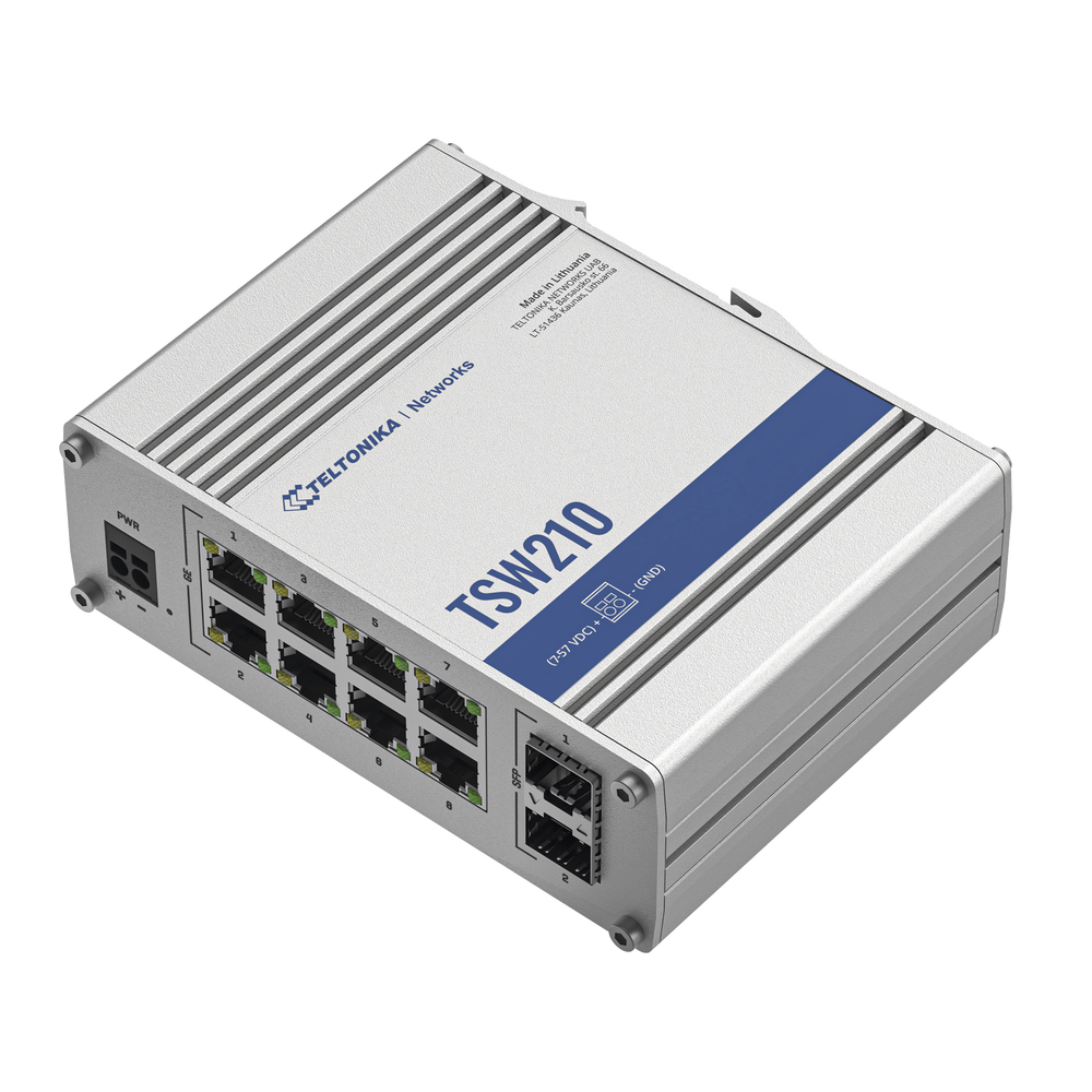 Switch Industrial No-Administrable 8 puertos Gigabit, 2 SFP 1G - Imagen 2