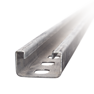Unicanal perforado 4x2, 3000 mm, con acabado Electro Zinc