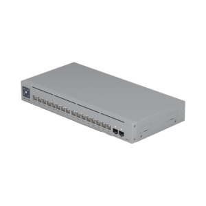UniFi Switch Pro Max 16 PoE con funciones Capa 3, 16 puertos EtherLight RGB / (4) puertos 2.5 GbE POE++ y (12) puertos GbE POE+ /(2) puertos SFP+ 10G /con pantalla tǭctil informativa, hasta 180W de presupuesto POE