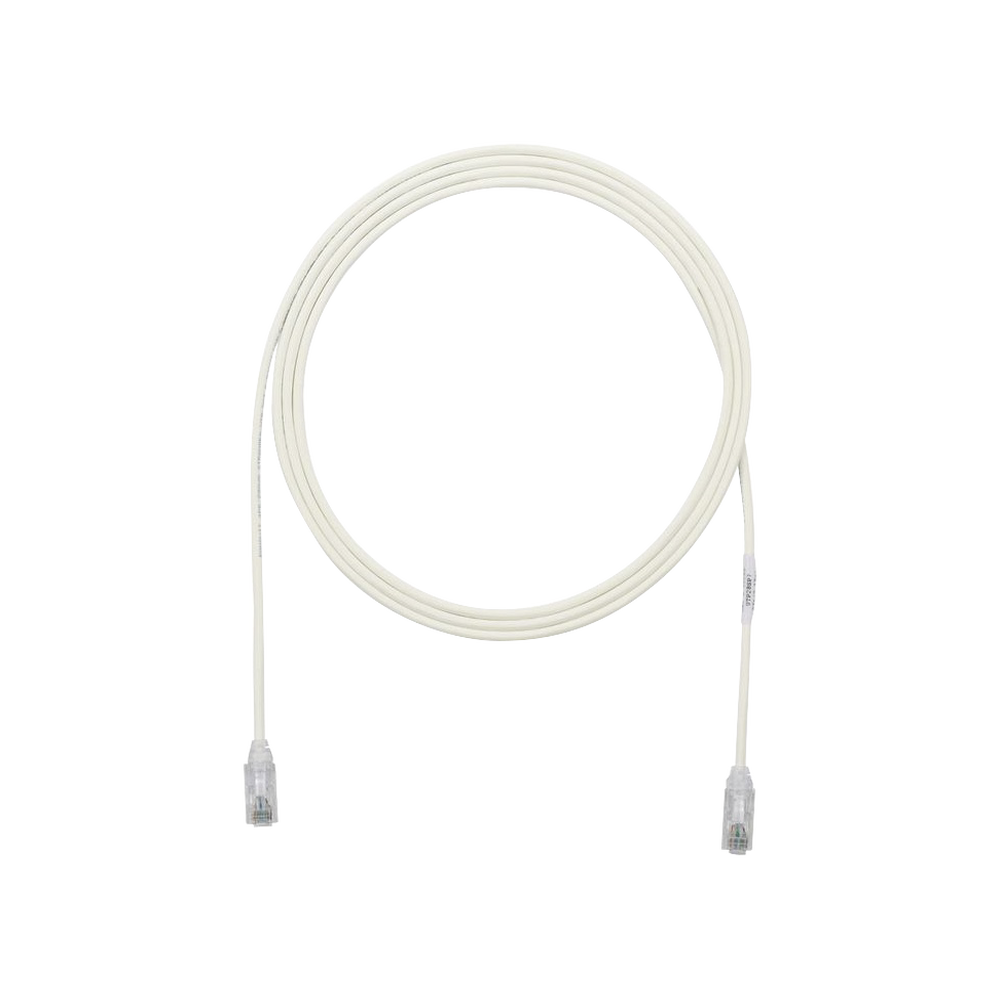 Cable de Parcheo TX6, UTP Cat6, Di?metro Reducido (28AWG), Color Blanco Mate, 0.91 Metros (3 Pies)
