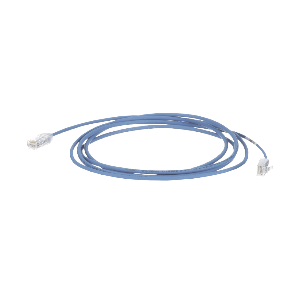 Cable de Parcheo TX6, UTP Cat6, Di?metro Reducido (28AWG), Color Azul, 9.14 Metros (30 Pies)