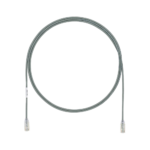 Cable de Parcheo TX6, UTP Cat6, Di?metro Reducido (28AWG), Color Gris, 0.91 Metros (3 Pies)