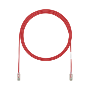 Cable de Parcheo TX6, UTP Cat6, Di?metro Reducido (28AWG), Color Rojo, 0.91 Metros (3 Pies)