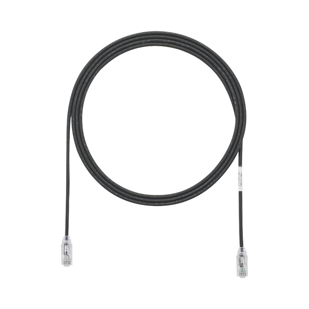 Cable de Parcheo TX6, UTP Cat6, Di?metro Reducido (28AWG), Color Negro, 1.22 Metros (4 Pies)