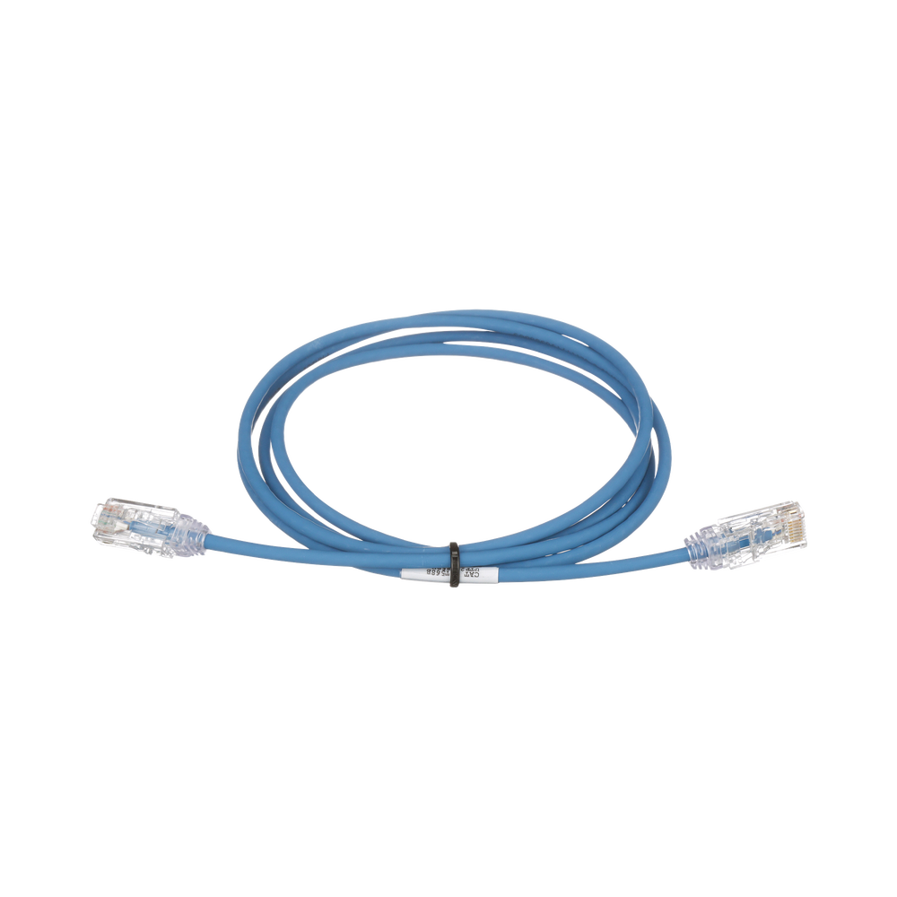 Cable de Parcheo TX6, UTP Cat6, Di?metro Reducido (28AWG), Color Azul, 1.52 Metros (5 Pies)