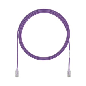 Cable de Parcheo TX6, UTP Cat6, Di?metro Reducido (28AWG), Color Violeta, 2.13 Metros (7 Pies)