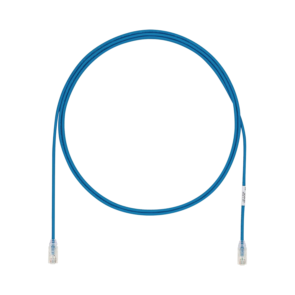Cable de Parcheo UTP Cat6A, CM/LSZH, Di?metro Reducido (28AWG), Color Azul, 4.57 Metros (15 Pies)
