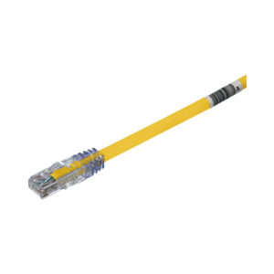 Cable de Parcheo UTP, Cat6A, 24 AWG, CM, Color Amarillo, 6.1 Metros (20 Pies)