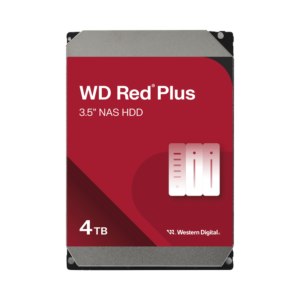 Disco Duro NAS WD Red Plus / Tecnolog??a CMR / Capacidad 4TB / SATA 6 Gb/s / 7200 RPM / NASware 3.0 / 180TB a??o Workload / 1M Horas MTBF / 3 A??os Garant??a