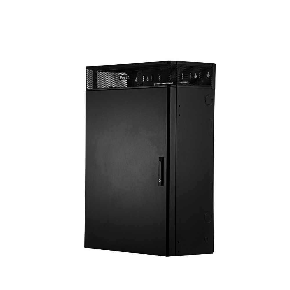 Gabinete de Montaje en Pared TrueEdge???, Con 6 UR para Equipo Activo y 6 UR para Paneles de Parcheo, Fabricado en Acero, Color Negro