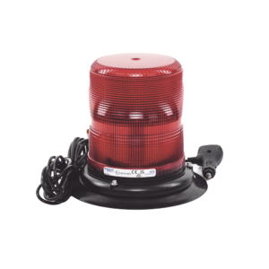 Baliza LED color rojo con montaje magnético de succión de 7" de altura
