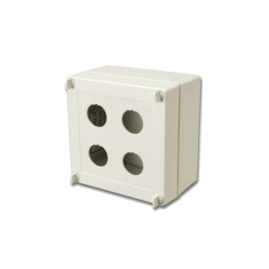 Caja industrial de conexi??n (Ruggedized), de 4 puertos de cobre o fibra, con protecci??n IP66/IP67 (NEMA 4X)