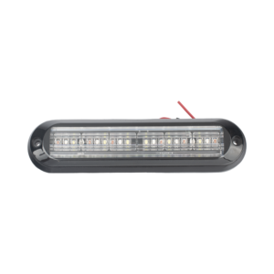 Luz Auxiliar, Ultra Brillante, IP67, 18 LEDs, Tricolor, Color Rojo/Claro/Azul, con mica transparente y bisel negro