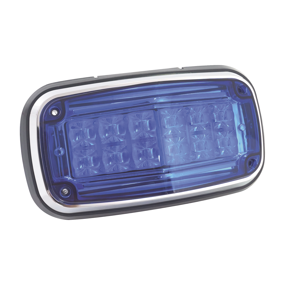 Luz de advertencia 8 X 4", Color Azul, IP67, SAE, Ideal para Ambulancias - Imagen 5
