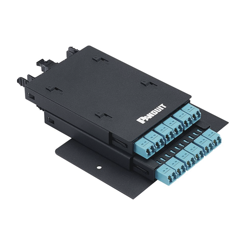 Soporte Para 2 Casetes HD Flex de 6 Puertos Duplex, Para Uso con Gabinetes de Zona, Color Negro - Imagen 3