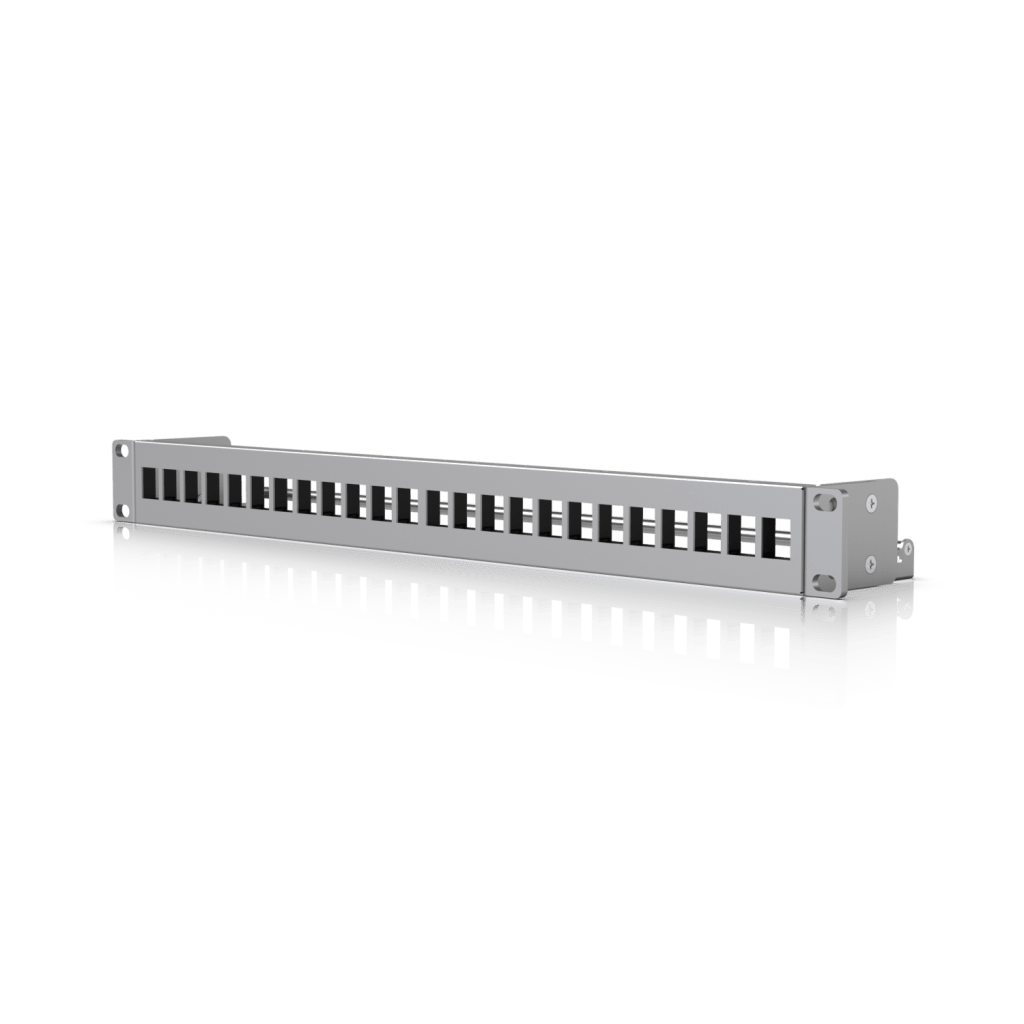 UACC Rack Patch Panel Blank 24 Puertos - Panel Patch Keystone 1U con Barra de Gesti?n de Cables y Est?tica Uniforme - Imagen 3