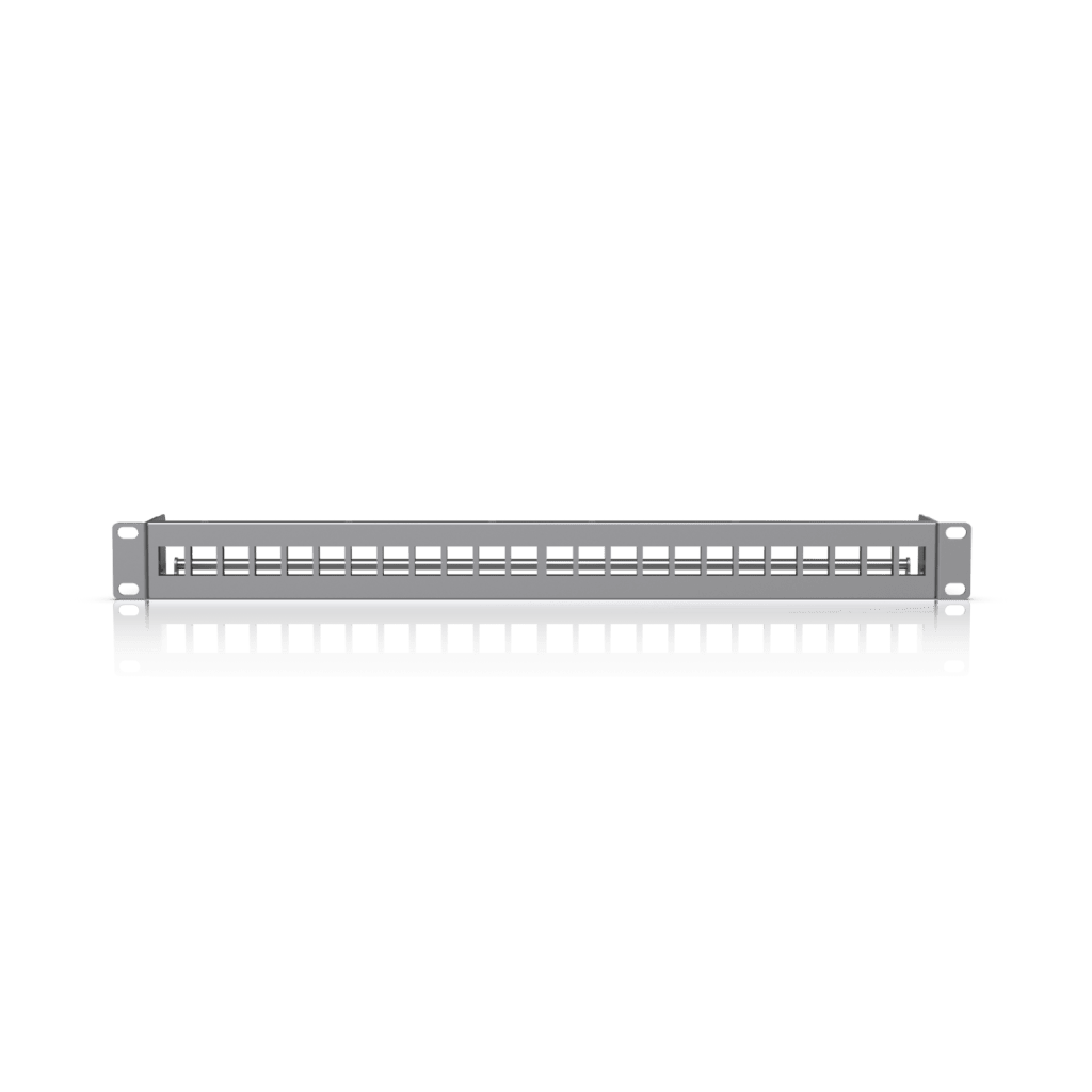 UACC Rack Patch Panel Blank 24 Puertos - Panel Patch Keystone 1U con Barra de Gesti?n de Cables y Est?tica Uniforme - Imagen 4
